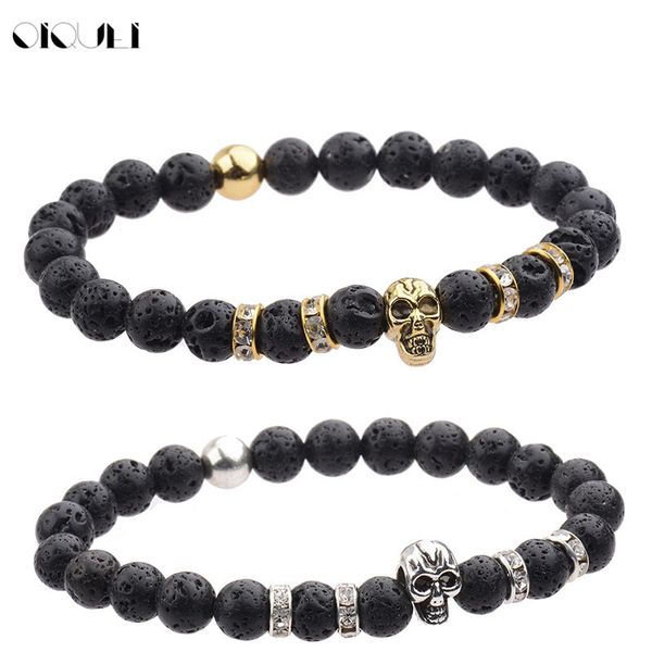 oiquei 2018 trend charm mens beaded bracelet 8mm handmade bead lava stone gold silver strand bracelet pulseiras homem, Black
oiquei 2018 trend charm mens beaded bracelet 8mm handmade bead lava stone gold silver strand bracelet pulseiras homem, Black