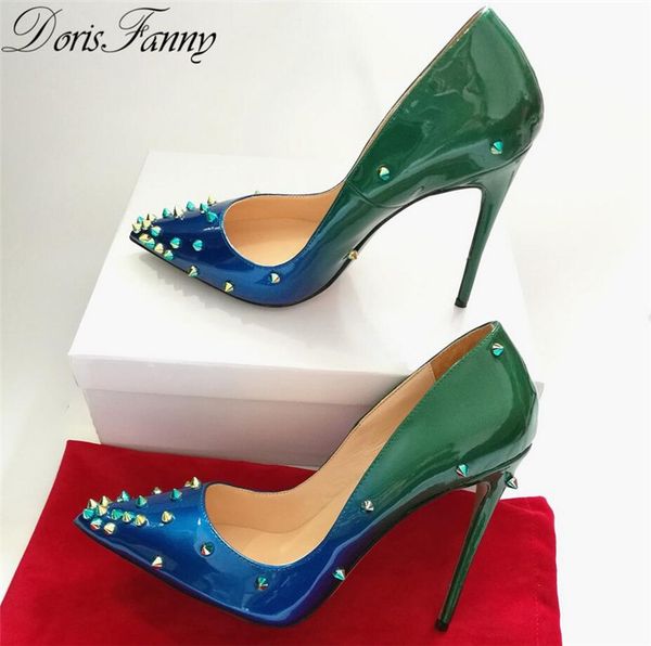 2019 fashion new girls genuine leather heels shoes pointed toe women pumps rivet studded for wedding patent leather, Black
2019 fashion new girls genuine leather heels shoes pointed toe women pumps rivet studded for wedding patent leather, Black