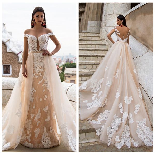 2018 sheer short sleeves lace wedding dresses mermaid full skirts applique illusion custom backless 2018 country vintage bridal gowns, White
2018 sheer short sleeves lace wedding dresses mermaid full skirts applique illusion custom backless 2018 country vintage bridal gowns, White