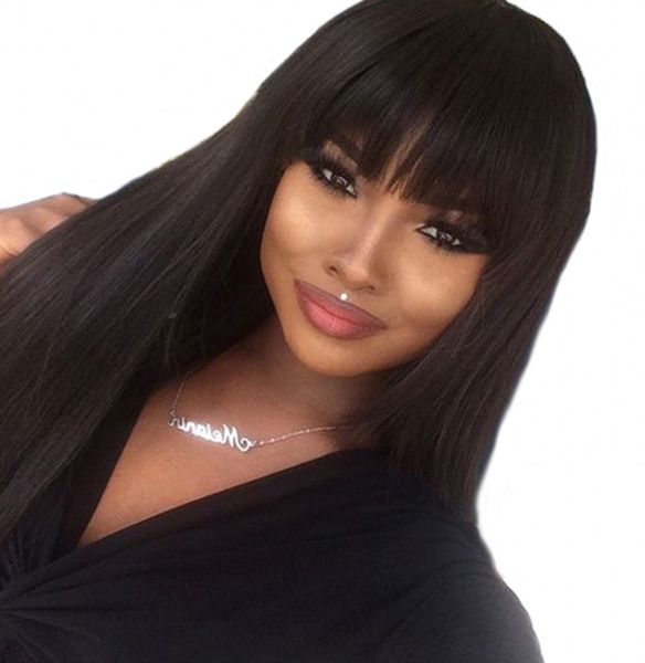 lace front human hair wigs for women natural black peruvian human hair straight wig with bangs, Black;brown
lace front human hair wigs for women natural black peruvian human hair straight wig with bangs, Black;brown