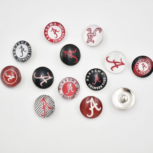 Mixed Ginger Snap Jewelry NCAA Univercity of Alabama Snap Button 18mm Glass Snap Charms Fit For DIY Jewelry
Mixed Ginger Snap Jewelry NCAA Univercity of Alabama Snap Button 18mm Glass Snap Charms Fit For DIY Jewelry