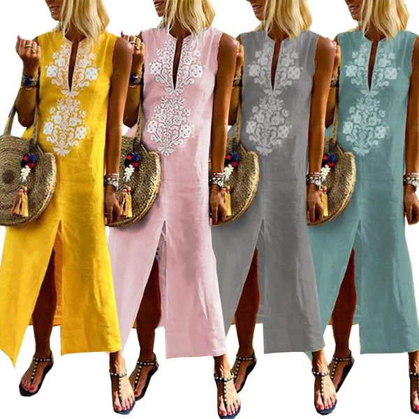 try everything long bohemian dresses maxi cotton linen dress women 2018 yellow sleeveless long dress summer ladies dresses, White;black
try everything long bohemian dresses maxi cotton linen dress women 2018 yellow sleeveless long dress summer ladies dresses, White;black