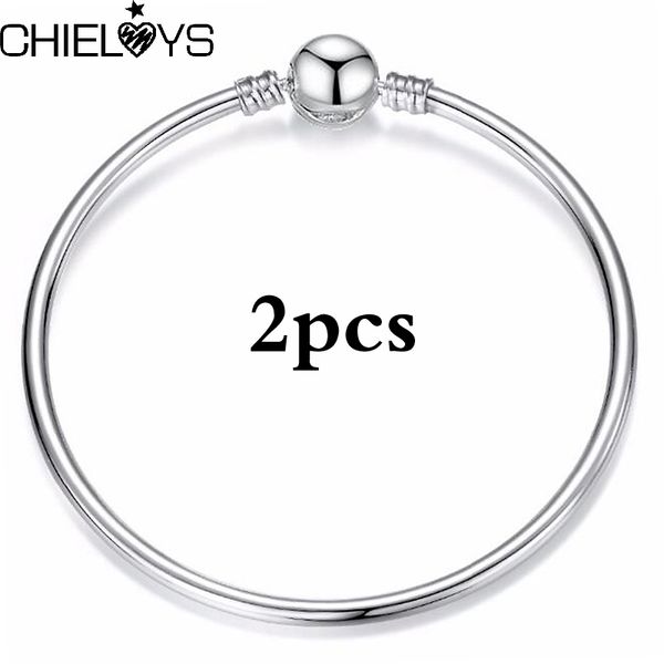 chieloys 2pc/lot wholesale authentic silver plated bangle&bracelets diy big hole european bead charms bracelets jewelry, Golden;silver
chieloys 2pc/lot wholesale authentic silver plated bangle&bracelets diy big hole european bead charms bracelets jewelry, Golden;silver