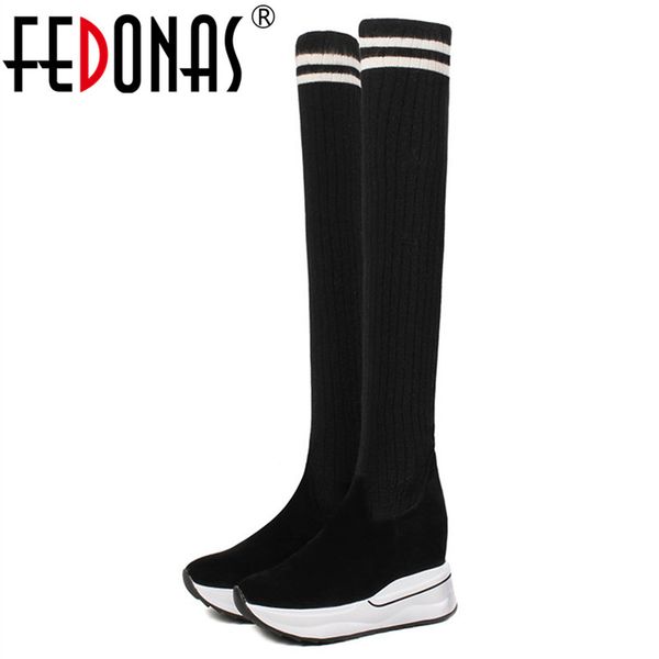 fedonas new brand women over the knee high boots platforms slim long party dancing shoes woman tight high snow boots, Black
fedonas new brand women over the knee high boots platforms slim long party dancing shoes woman tight high snow boots, Black