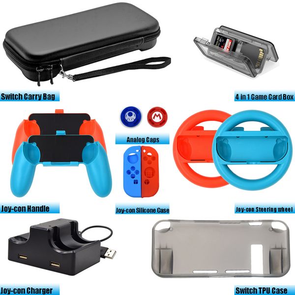 Комплект принадлежностей для Nintend Switch Games Крышки рукоятки рулевого колеса Сумка д
Комплект принадлежностей для Nintend Switch Games Крышки рукоятки рулевого колеса Сумка д
