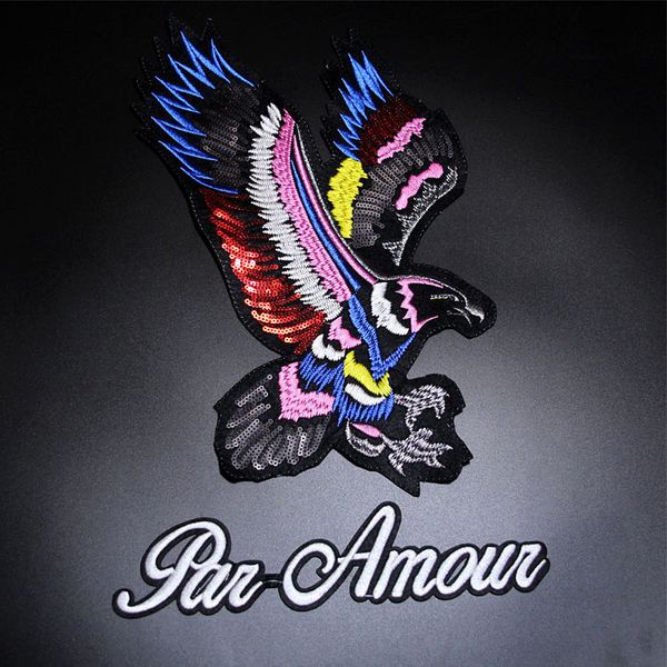 embroidery sequined eagle patches for jackets,embroidered big birds letters badges appliques for jeans,patches for clothing a125, Black
embroidery sequined eagle patches for jackets,embroidered big birds letters badges appliques for jeans,patches for clothing a125, Black