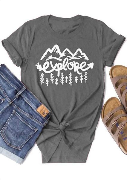 explore mountain tree short sleeve t-shirt fashion clothing casual gray cotton ladies camisates popular aesthetic t shirts, White
explore mountain tree short sleeve t-shirt fashion clothing casual gray cotton ladies camisates popular aesthetic t shirts, White
