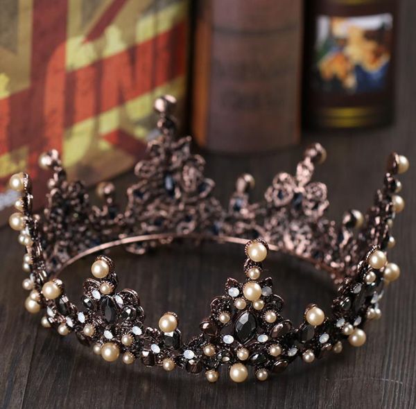 european baroque full circle, crown, antique pearl headwear, metal crown wedding headwear, Silver
european baroque full circle, crown, antique pearl headwear, metal crown wedding headwear, Silver