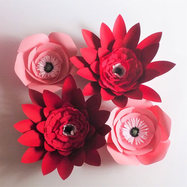 unique 4pcs giant paper artifcial flowers handmade crafts for wedding & event decor baby nursery windows display decorations home deco
unique 4pcs giant paper artifcial flowers handmade crafts for wedding & event decor baby nursery windows display decorations home deco