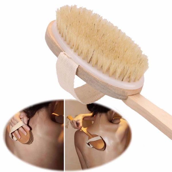 1 pc natural boar bristle wooden brush long handle massager bath shower back spa body brush skin bath brush
1 pc natural boar bristle wooden brush long handle massager bath shower back spa body brush skin bath brush