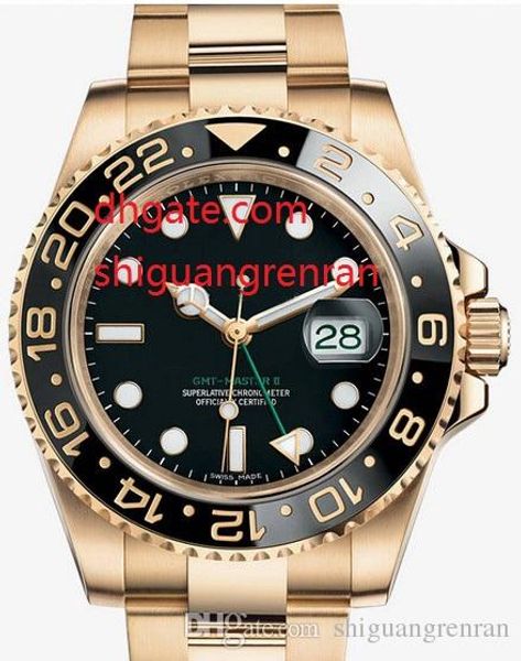 Top Quality men Watches 40MM Yellow Gold GMT 116718 Black Dial Ceramic Bezel stainless steel Automatic Mechanical Mens Wristwatches
Top Quality men Watches 40MM Yellow Gold GMT 116718 Black Dial Ceramic Bezel stainless steel Automatic Mechanical Mens Wristwatches