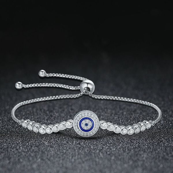 authentic 925 sterling silver blue eye tennis bracelet for women adjustable chain bracelet sterling silver jewelry scb033, Black
authentic 925 sterling silver blue eye tennis bracelet for women adjustable chain bracelet sterling silver jewelry scb033, Black