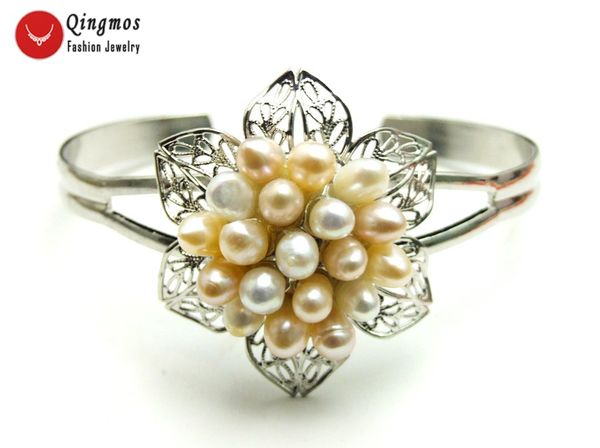 qingmos natural white & pink pearl bracelet for women with rice pearl 25mm flower silver plate open cuff bracelet jewelry bra439
qingmos natural white & pink pearl bracelet for women with rice pearl 25mm flower silver plate open cuff bracelet jewelry bra439