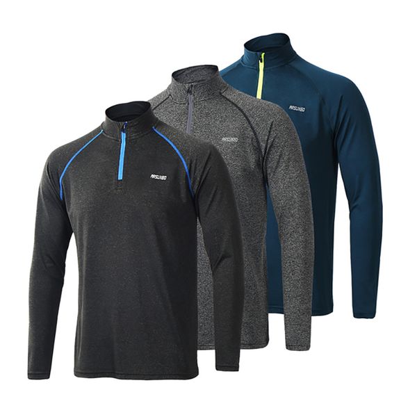 breathable coolmax marathon shirts long sleeve running t shirts elastic quick dry tights fitness sportswear with high collar, Black;blue 
breathable coolmax marathon shirts long sleeve running t shirts elastic quick dry tights fitness sportswear with high collar, Black;blue