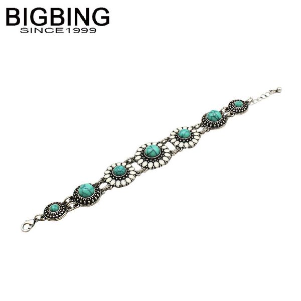bigbing jewelry fashion retro silver blue stone flower bracelet fashion bracelet jewelry v169, Black
bigbing jewelry fashion retro silver blue stone flower bracelet fashion bracelet jewelry v169, Black