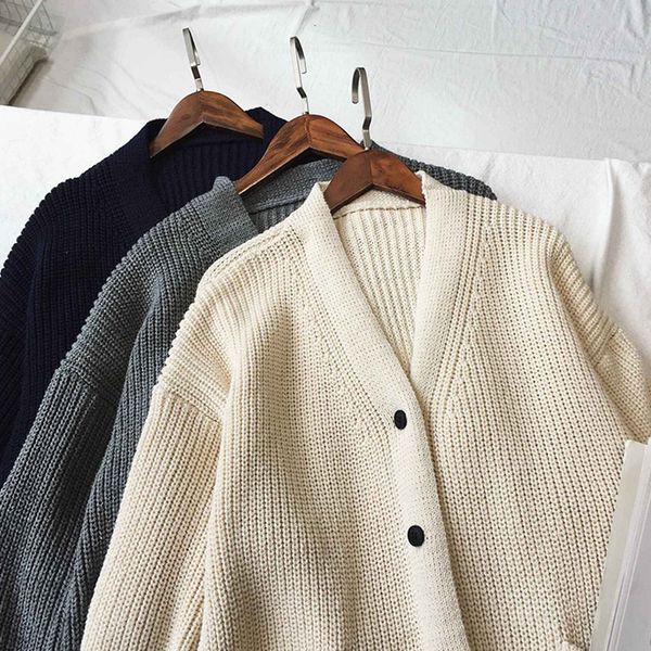 2018 winter autumn casual thick long sleeve cardigan sweater women outwear long sleeve knitted solid jumper open knitwear button, White;black
2018 winter autumn casual thick long sleeve cardigan sweater women outwear long sleeve knitted solid jumper open knitwear button, White;black