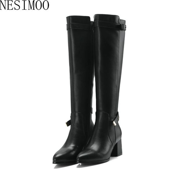 nesimoo 2019 genuine leather over the over the knee boots autumn spring boots pointed toe casual women size 33-39, Black
nesimoo 2019 genuine leather over the over the knee boots autumn spring boots pointed toe casual women size 33-39, Black