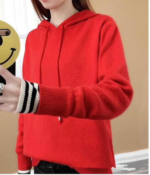 send sweaters women's set head loose and comfortable autumn winter new style korean thickened knitted coat hooded, White;black
send sweaters women's set head loose and comfortable autumn winter new style korean thickened knitted coat hooded, White;black