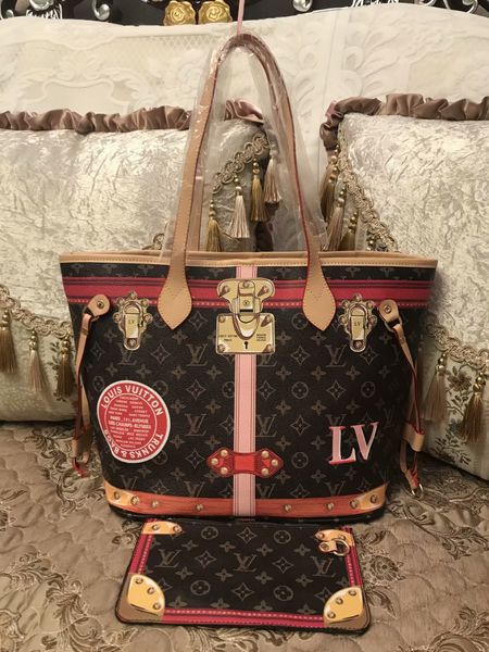 

2018 brand new women's pu leather handbag satchel lady LARGE shoulder bag purse totes hobos handbags with wallet M41390 N41065