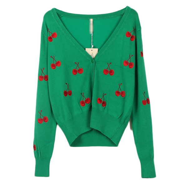 gruiiceen embroidery cherry women cardigan sweater knit mujer long sleeve v-neck cardigan coat gy2018173, White;black
gruiiceen embroidery cherry women cardigan sweater knit mujer long sleeve v-neck cardigan coat gy2018173, White;black