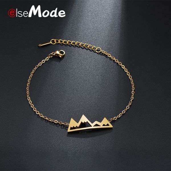 elsemode dainty gold snow mountain bracelets for women bijoux femme stainless steel bracelet hiking jewelry pulseras, Black
elsemode dainty gold snow mountain bracelets for women bijoux femme stainless steel bracelet hiking jewelry pulseras, Black