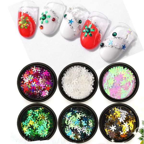 6boxes colorful laser glitter shine snowflake flakies nail sequins merry christmas manicure nail art 3d decorations accessories, Silver;gold
6boxes colorful laser glitter shine snowflake flakies nail sequins merry christmas manicure nail art 3d decorations accessories, Silver;gold