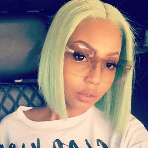 high temperature fiber peruca perruque short straight bob green hair wigs brazilian full lace front synthetic wigs for women, Black
high temperature fiber peruca perruque short straight bob green hair wigs brazilian full lace front synthetic wigs for women, Black