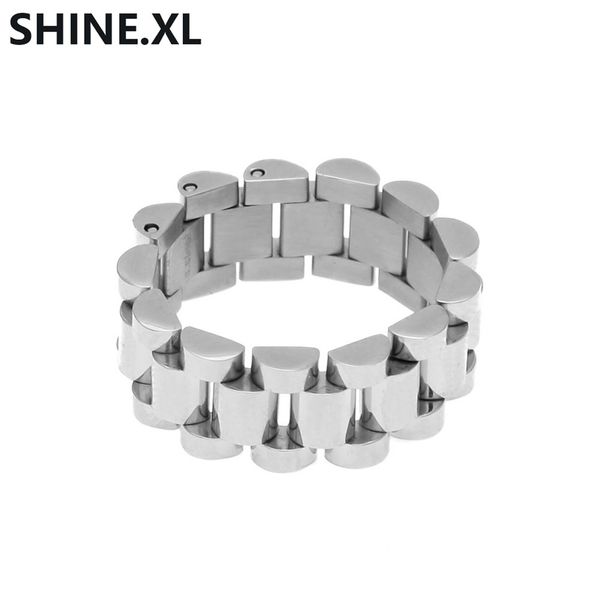 Hip Hop Rock Top Quality Size 8-12 Band Ring Men's Stainless Steel Gold Color President Watchband Link Style Ring
Hip Hop Rock Top Quality Size 8-12 Band Ring Men's Stainless Steel Gold Color President Watchband Link Style Ring