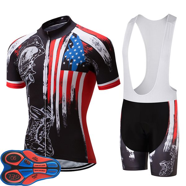 

США Джерси стиль лето дышащий Велоспорт Джерси одежда быстро сухой велосипед три