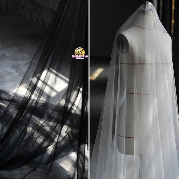 

320cm width super transparent gauze high fashion cloth mesh fabric wedding dress veil tulle fabric sr08, White;gold