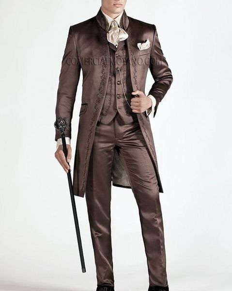 brand new groomsmen mandarin lapel groom tuxedos chocolate men suits embroidery wedding/prom/dinner man blazer(jacket+pants+vest)k902, Black;gray
brand new groomsmen mandarin lapel groom tuxedos chocolate men suits embroidery wedding/prom/dinner man blazer(jacket+pants+vest)k902, Black;gray