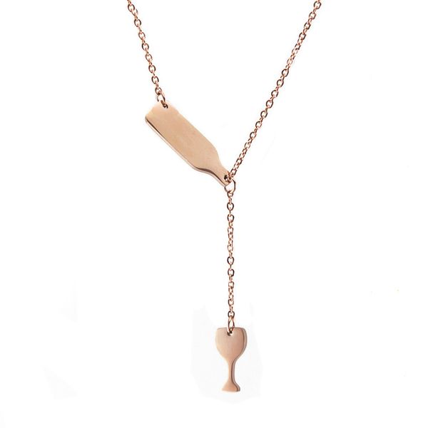 women rose gold stainless steel necklace wine glass style choker wine bottle necklace lover gift jewelry rolo chain choker, Silver
women rose gold stainless steel necklace wine glass style choker wine bottle necklace lover gift jewelry rolo chain choker, Silver