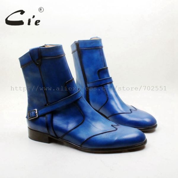 cie round toe w-tips zipper ankle boot hand-painted blue 100% genuine calf leather men boot leather outsole breathable a151, Black
cie round toe w-tips zipper ankle boot hand-painted blue 100% genuine calf leather men boot leather outsole breathable a151, Black