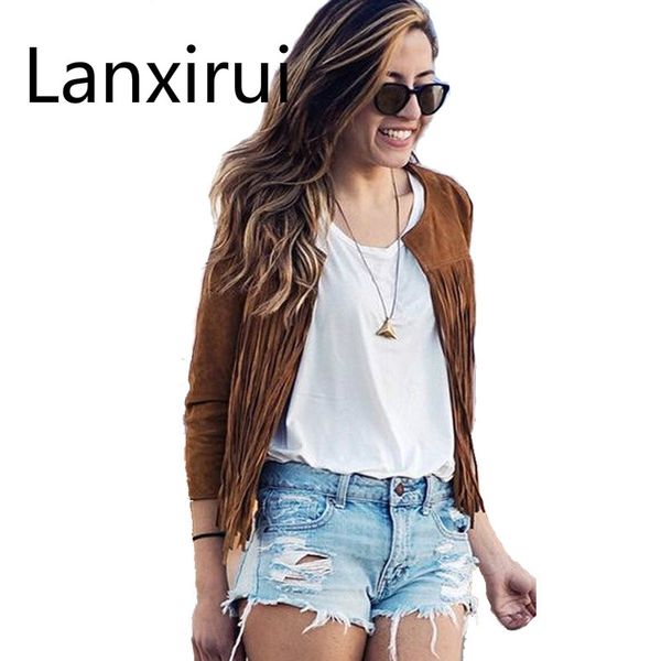 basic jacket coat women chaquetas mujer jaqueta feminina abrigos y veste autumn bomber jackets dames jassen flecos suede fringe, Black;brown
basic jacket coat women chaquetas mujer jaqueta feminina abrigos y veste autumn bomber jackets dames jassen flecos suede fringe, Black;brown