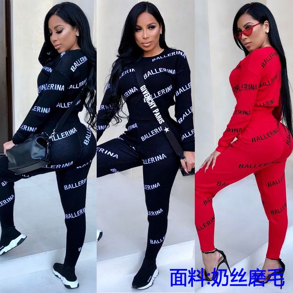 ballerina letter print 2 piece tracksuits 2018 women warm long sleeve cropped pocket slim pant suits casual sports two piece outfits, Gray
ballerina letter print 2 piece tracksuits 2018 women warm long sleeve cropped pocket slim pant suits casual sports two piece outfits, Gray