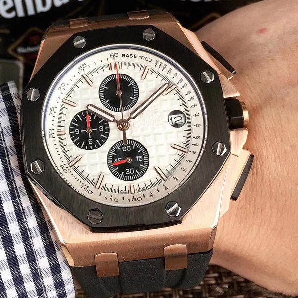 2018aaa+men's watch 26401po 44mm multifunctional watch disk japanese imported quartz timing recorder original watc, Slivery;brown
2018aaa+men's watch 26401po 44mm multifunctional watch disk japanese imported quartz timing recorder original watc, Slivery;brown