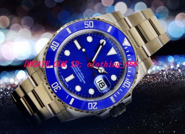 luxury watches stainless steel bracelet blue ceramic bezel gold watch 116619 40mm mechanical automatic men's wristwatch, Slivery;brown
luxury watches stainless steel bracelet blue ceramic bezel gold watch 116619 40mm mechanical automatic men's wristwatch, Slivery;brown