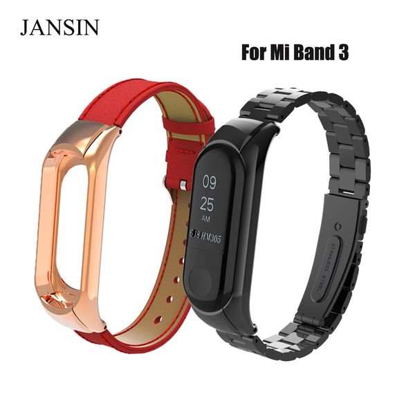 mi band 3 strap stainless steel band + genuine leather for original mi 3 bracelet miband silicone wristband, Black;brown
mi band 3 strap stainless steel band + genuine leather for original mi 3 bracelet miband silicone wristband, Black;brown