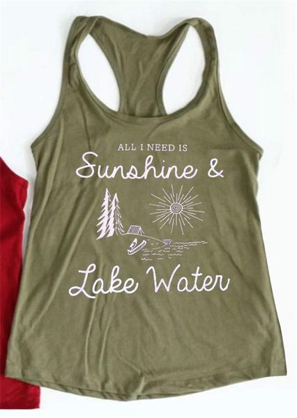 tank women 2018 summer sleeveless tee all i need is sunshine & lake water print casual tank femme vest ladies, White
tank women 2018 summer sleeveless tee all i need is sunshine & lake water print casual tank femme vest ladies, White