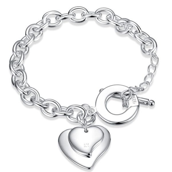 double heart to bracelet sterling silver plated bracelet ; fashion men and women 925 silver bracelet spb284, Golden;silver
double heart to bracelet sterling silver plated bracelet ; fashion men and women 925 silver bracelet spb284, Golden;silver