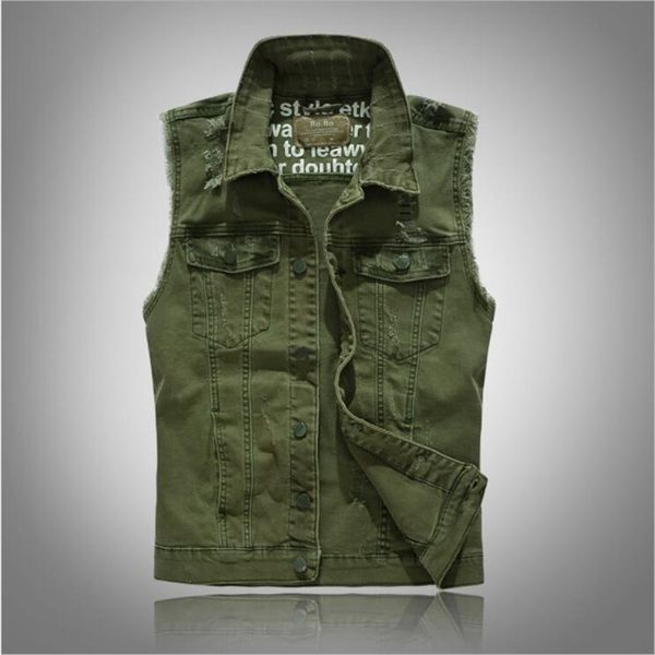 2018 new men's denim vest vintage sleeveless washed jeans waistcoat men casual slim fit vest homme cowboy ripped jacket tank top, Black;white
2018 new men's denim vest vintage sleeveless washed jeans waistcoat men casual slim fit vest homme cowboy ripped jacket tank top, Black;white