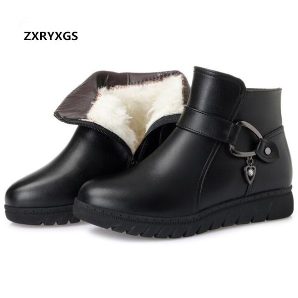 2018 new fashion winter women's boots snow boots warm comfortable plush and wool genuine leather shoes flat non-slip ankle, Black
2018 new fashion winter women's boots snow boots warm comfortable plush and wool genuine leather shoes flat non-slip ankle, Black