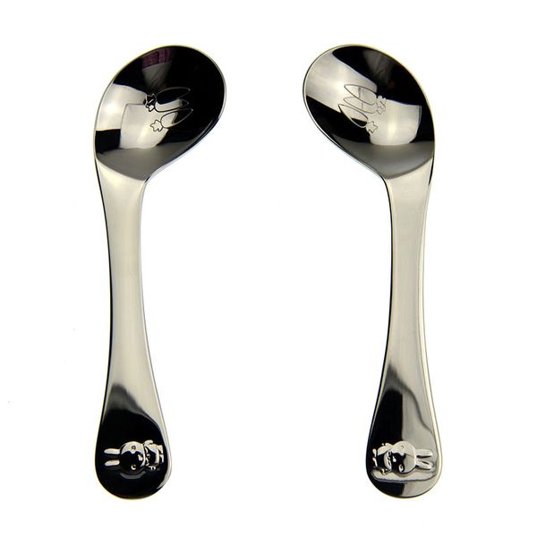 1lot/2pcs children cartoon rabbit spoon food grade 18/10 stainless steel feeding spoons kids tableware tools kitchen accessories
1lot/2pcs children cartoon rabbit spoon food grade 18/10 stainless steel feeding spoons kids tableware tools kitchen accessories