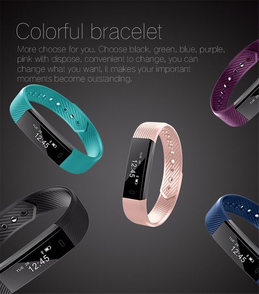 Smart bracelet ID 115 bluetooth fitness tracker step counter activity monitor with alarm clock vibrate wrist band iOS Android phone
Smart bracelet ID 115 bluetooth fitness tracker step counter activity monitor with alarm clock vibrate wrist band iOS Android phone