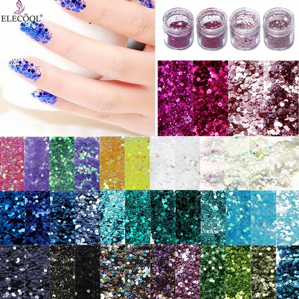 elecool 4 boxes nail art glitters sequins multicolor shiny black mirror nail glitter powder manicure art decor tslm1, Silver;gold
elecool 4 boxes nail art glitters sequins multicolor shiny black mirror nail glitter powder manicure art decor tslm1, Silver;gold