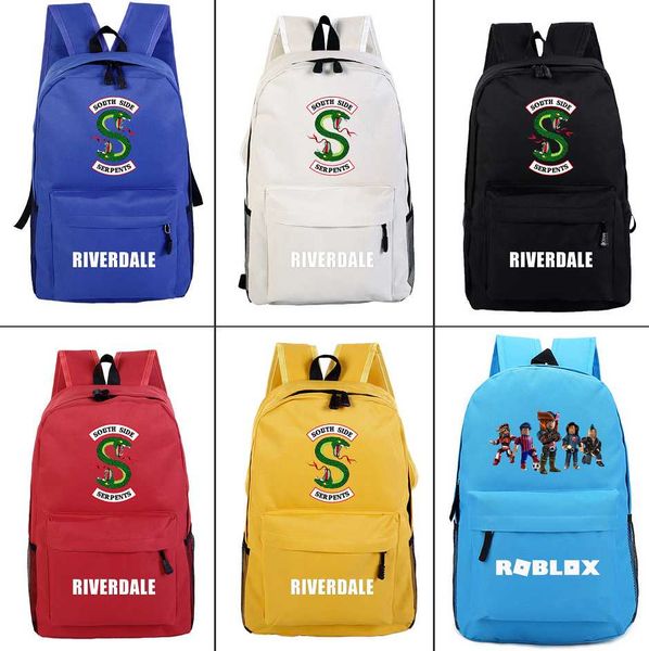 

riverdale south side serpents canvas backpack student school bag men's lapbag fashion travel zipper rucksack packsack