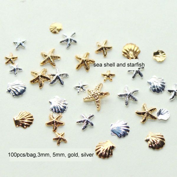100pcs 3mm&5m 3d metal sea shell starfish mixed gold silver nail art tools rhinestone stud spike nail tips stickers accessories, Silver;gold
100pcs 3mm&5m 3d metal sea shell starfish mixed gold silver nail art tools rhinestone stud spike nail tips stickers accessories, Silver;gold