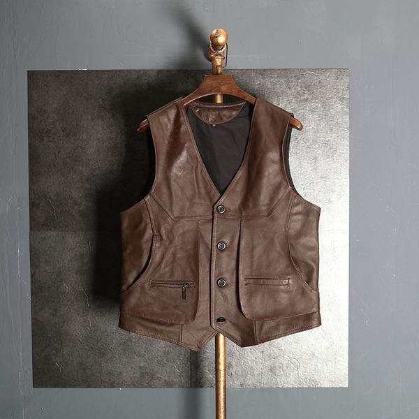 bonjean men's casual cow genuine leather vest waistcoat sleeveless leather jacket for motorcycle biker brown size -8xl, Black;white
bonjean men's casual cow genuine leather vest waistcoat sleeveless leather jacket for motorcycle biker brown size -8xl, Black;white
