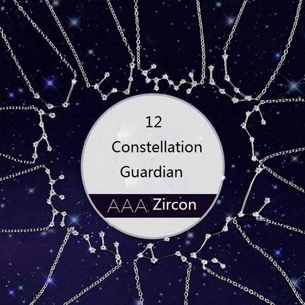 crystal 12 constellation pendant necklaces for women ladies zircon chain necklace jewelry valentine's day birthday gift for girlfriend, Silver
crystal 12 constellation pendant necklaces for women ladies zircon chain necklace jewelry valentine's day birthday gift for girlfriend, Silver