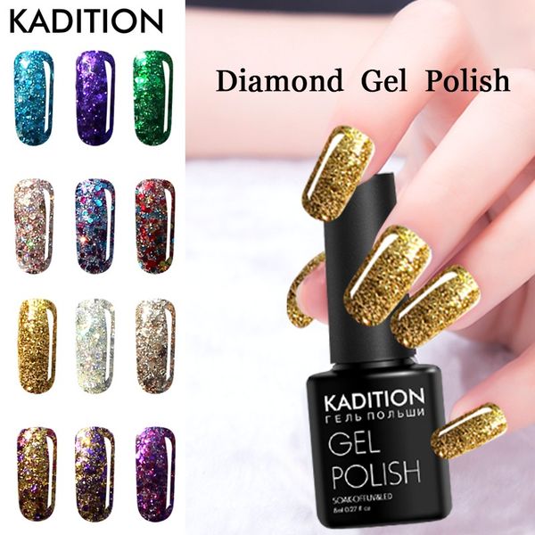 kadition diamond shiny sequin uv gel varnish shine 8ml shimmer base coat nail art primer manicure glitter gel nail polish, Red;pink
kadition diamond shiny sequin uv gel varnish shine 8ml shimmer base coat nail art primer manicure glitter gel nail polish, Red;pink